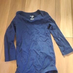 Navy Blue Kids Long Sleeve Shirt